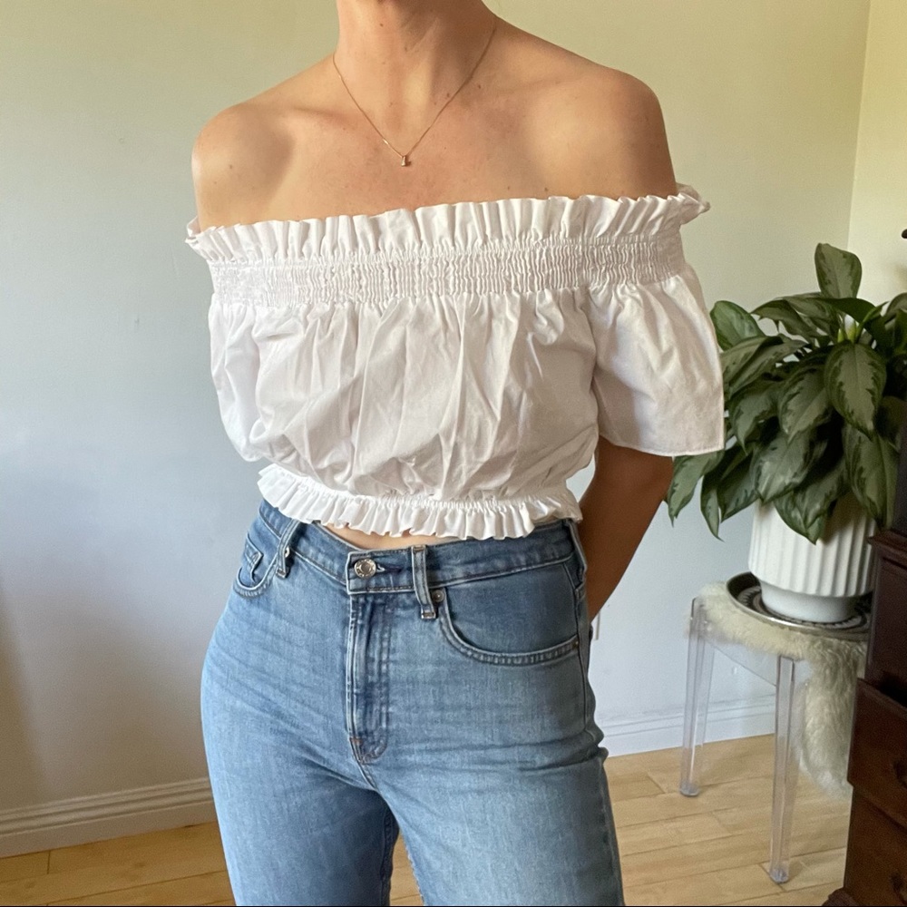 Crisp White Crop Top